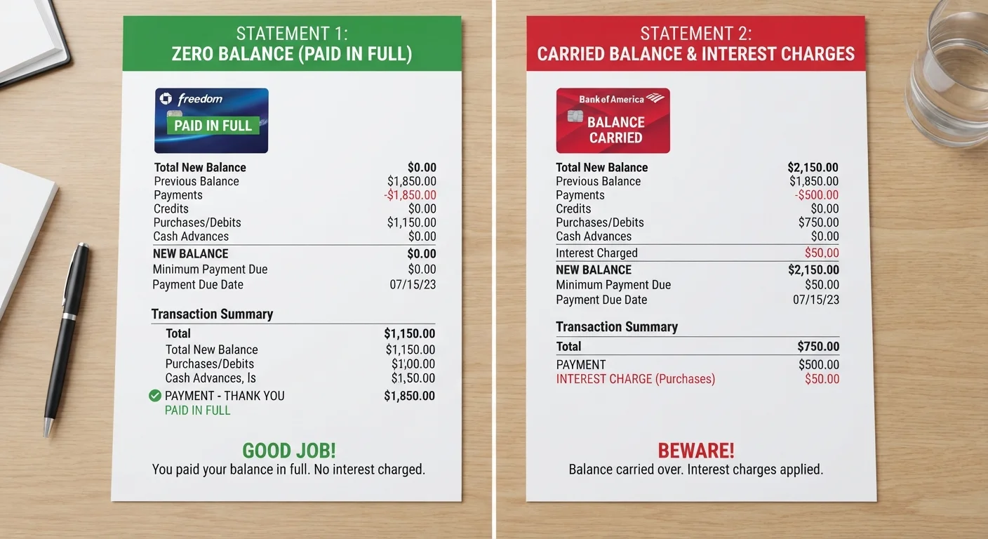 Carrying a Balance vs. Paying in Full Each Month: What the Numbers Show
