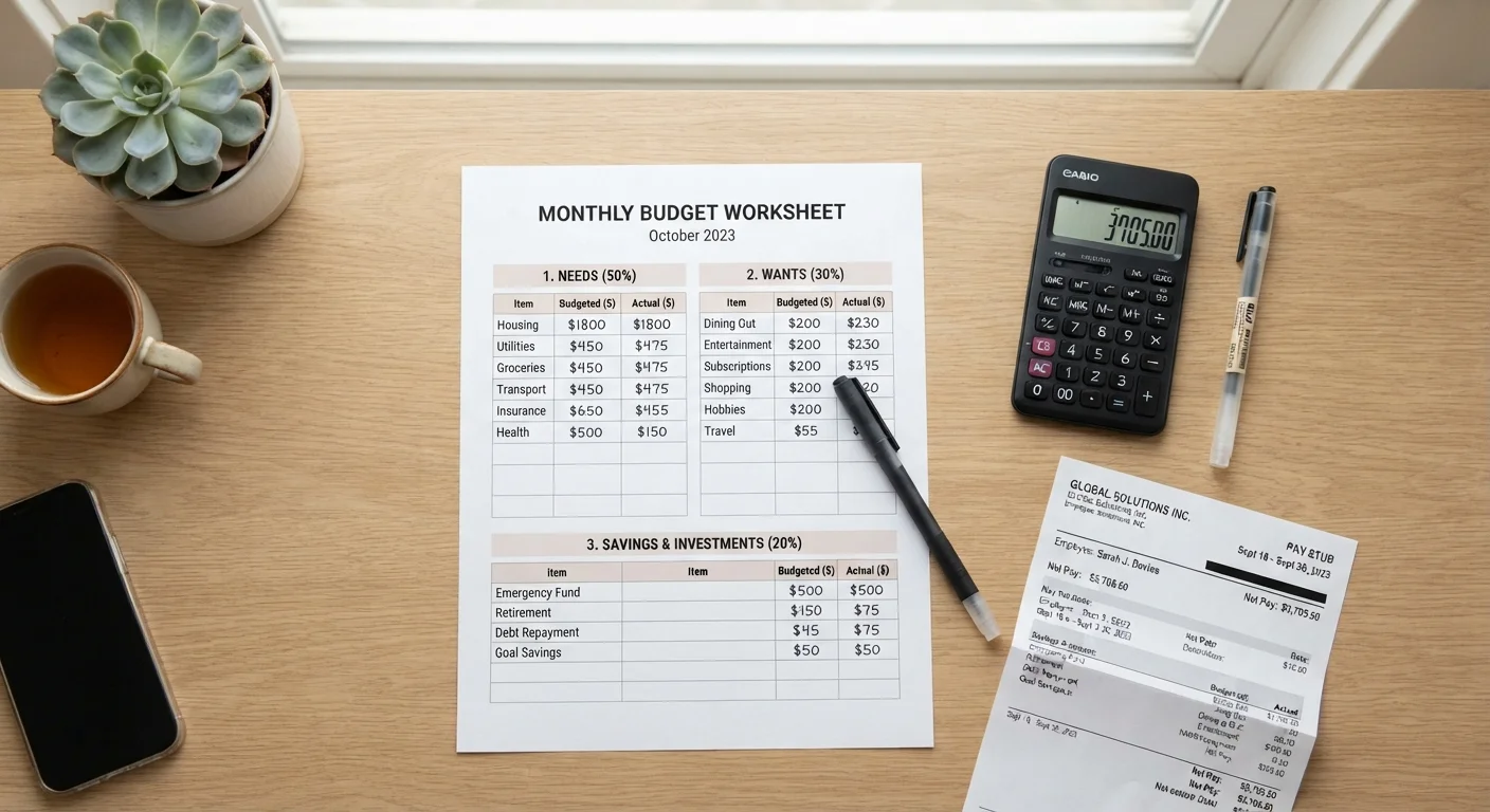 The 50/30/20 Rule Explained: Income, Needs, Wants, and Savings